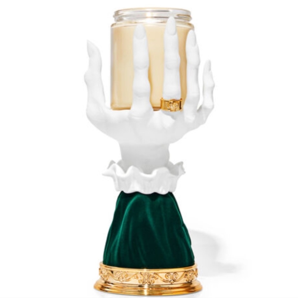 BATH & BODY WORKS Green 2022 Halloween Witch Hand Pedestal NWT and In Box